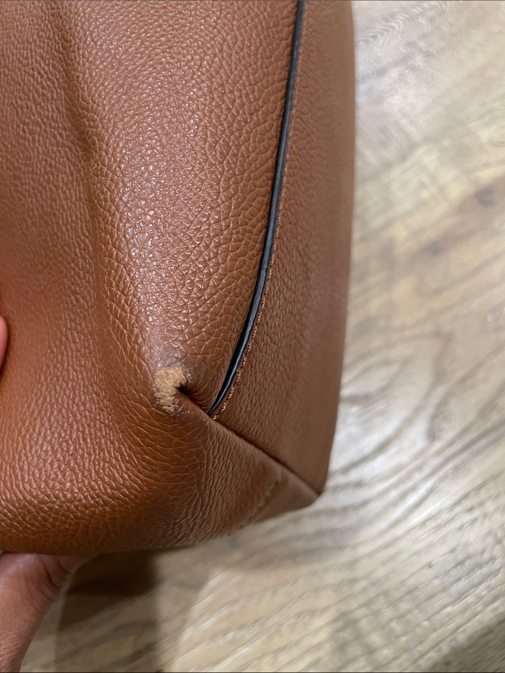 DeMellier Vancouver Tote Bag | Cognac Leather Tote with Gold Hardware - Picture 7 of 16